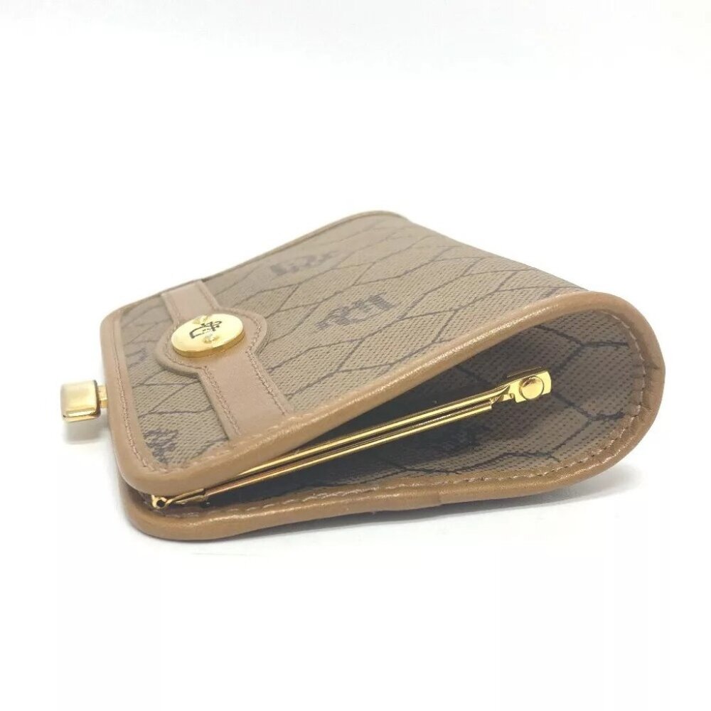 Dior Kisslock coin purse case coin purse Leather Brown/GoldHardware - Picture 3 of 15